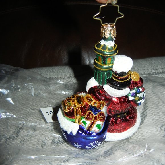 Christopher Radko Swinging in the rain  Gem  1020669 - Snowman lightpole - Picture 3 of 3